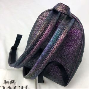 LIKE NEW Holographic Oil-Slick Coach Mini Backpack